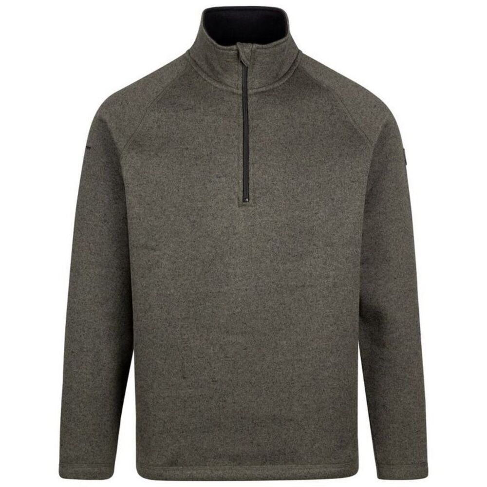 Trespass Mens Corsham Marl Half Zip Fleece Top / Dark Vine